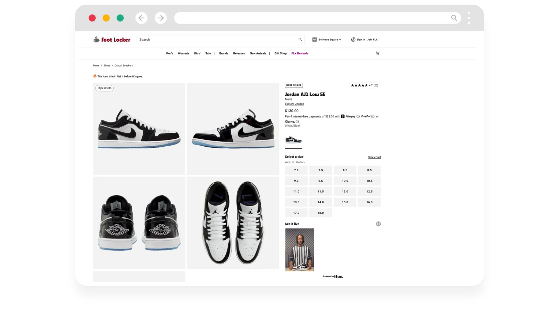 Hue shoppable video experience live on footlocker.com