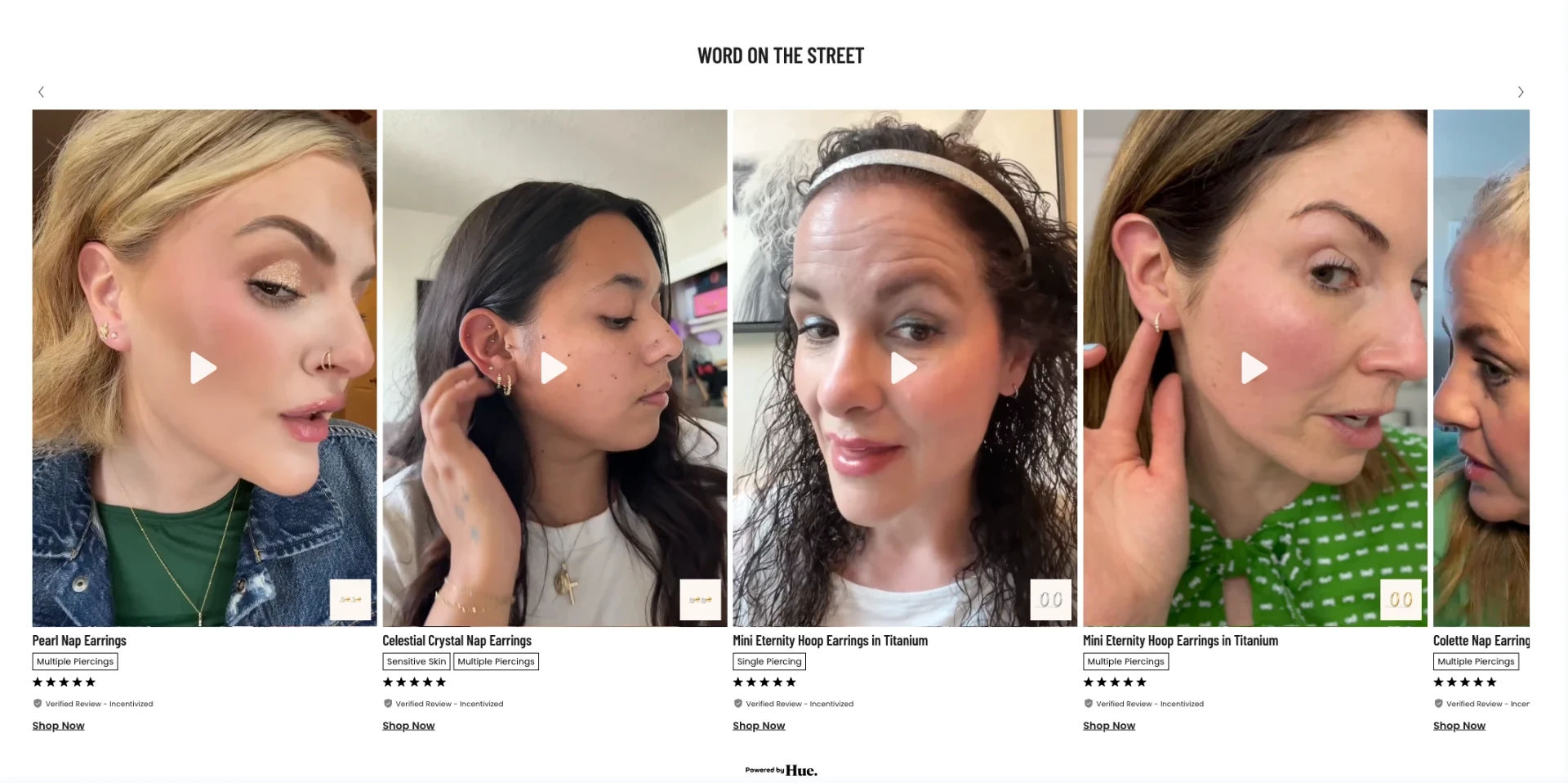 Hue Shoppable Video on Miru homepage